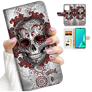 for iPhone 16 Pro, Designed Flip Wallet Phone Case Cover, A24240 Day of Dead Sugar Skull 24240