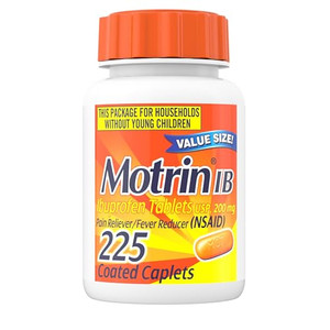 Motrin IB Ibuprofen 200mg Tablets, Ibuprofen Pain & Fever Reliever for Headache, Backache, Muscular Aches, Menstrual Pain & Minor Arthritis Pain, Ove