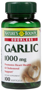Nature's Bounty Garlic Extract 1000 mg Softgels 100 ea (Pack of 2)