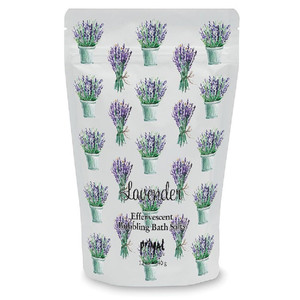 Primal Elements Detoxifying Sea Salt Soak, Bubbling Aromatherapy Salts with Essential Oils, Lavender, 12 oz Resealable Bag