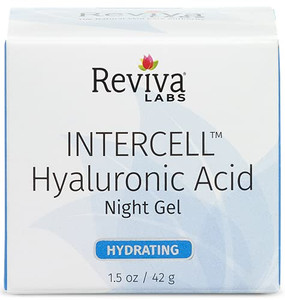 Reviva Labs Intercell Night Gel with Hyaluronic Acid, 1.25 Ounce
