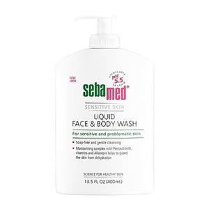 SEBAMED Paraben-Free Liquid Face and Body Wash with Pump pH 5.5 Dermatologist Recommended Mild Hydrating Cleanser for Sensitive Skin 13.5 Fluid Ounce