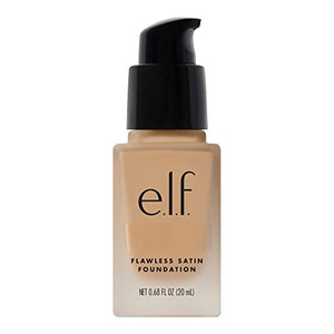 e.l.f. Flawless Satin Foundation, Lightweight & Medium Coverage, Semi-Matte Finish, Vegan & Cruelty-Free, Vanilla, 0.68 Fl Oz (20mL)