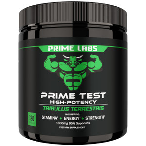 Prime Labs Tribulus Terrestris for Men 1300mg - Enhanced with 95% Saponins - Energy, Vitality, Strength - 120 Count