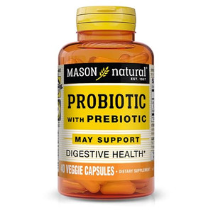 MASON NATURAL Probiotic with Prebiotic, 40 Day Supply for Normal Digestive Function & Improved Gut Health, 40 Veggie Capsules
