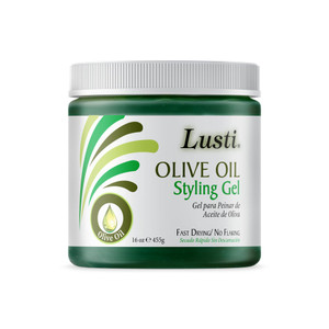 Lusti Organics Olive oil Styling Gel, Fast drying, No Flaking, 16 Oz