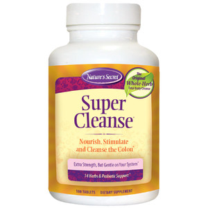 Nature's Secret Super Cleanse  Extra Strength Colon Cleanse with 14 Herbs & Probiotic Support  Promotes Gut Health, Digestive Balance & Detox Clean