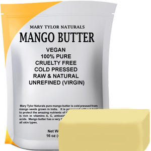 Mary Tylor Naturals Mango Butter 1 lb Cold Pressed, Unrefined,Raw Pure Mango Butter 