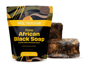 MGL Naturals Raw African Black Soap, 1 lb.