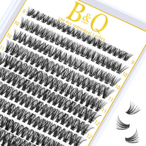 Lash Clusters 208 PCS Cluster Lashes Individual Lashes B05+B06 Eyelash Extensions 10-18mm DIY Lash Extensions D Curl Volume Wispy Soft Comfortable Ba
