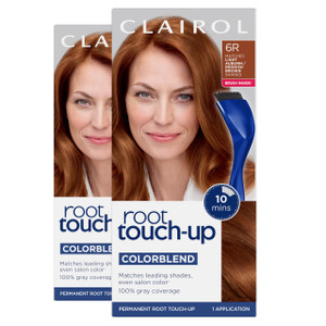 Clairol Root Touch-Up by Nice'n Easy Permanent Hair Dye, 6R Light Auburn/Reddish Brown Hair Color, Pack of 2