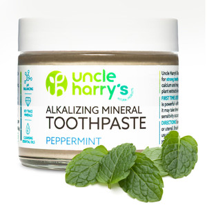 Uncle Harry's Peppermint Remineralizing Toothpaste | Natural Whitening Tooth Paste Freshens Breath & Promotes Enamel | Vegan Fluoride Free Toothpaste