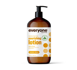 Everyone 2-in-1 Lotion for Hands/Body, 32 ounce (Pack of 1) Coconut and Lemon made with Essential Oils for Men and Women