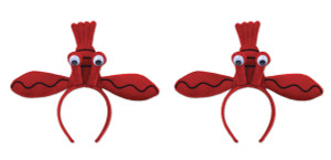 Beistle 2 Piece Lobster Headbands For Mardi Gras Theme Party Supplies