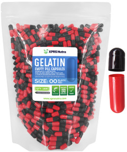 XPRS Nutra Size 00 Empty Capsules - 1000 Count Empty Gelatin Capsules - DIY Pills Filling - Fillable Pill Gel Caps for Do-It-Yourself Supplements (Pu