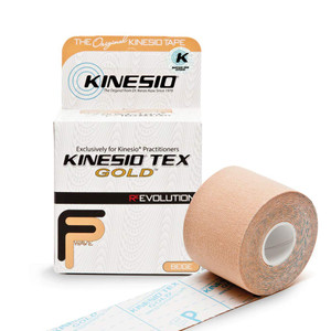 Kinesio Taping - Elastic Therapeutic Athletic Tape Tex Gold FP - Beige - 1in x 5m Roll