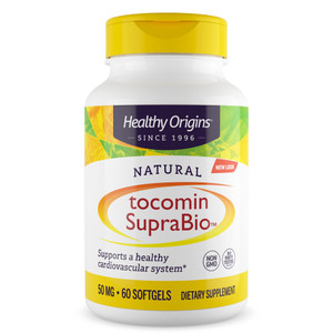 Healthy Origins Tocomin SupraBio (Tocotrienols), 50 mg - Supports Heart Health & Cardiovascular System - Tocotrienol & Vitamin E Supplement - Gluten-