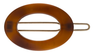 France Luxe New Cutout Oval Tige Boule Barrette - Tortoise