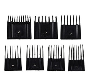 Miaco Universal Clipper Guide Comb Guard Set, 7 Pieces fits Oster Classic 76, A5, Andis AG, BG, etc.