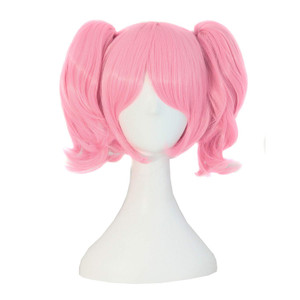 MapofBeauty 35 cm Lolita Sweet and Lovely Straight Anime Cosplay Wig (Pink)