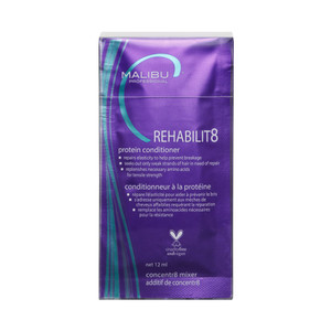 Malibu C REHABILIT8 Smoothing Protein Conditioner (6 Packets) - Replenishes Hair Protein & Amino Acids to Prevent Breakage - Hydrating Conditioner fo