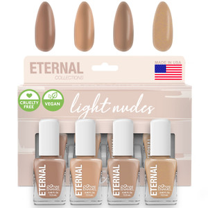 Eternal Nude Nail Polish Set for Women (LIGHT NUDES) - Brown Nail Polish Set for Girls | Lasting & Quick Dry Natural Nail Polish Kit for Home DIY Man
