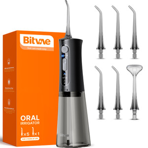 Bitvae Water Dental Flosser for Teeth, Cordless Water Teeth Cleaner Picks, 3 Modes 5 Intensities, IPX7 Waterproof, Rechargeable Water Dental Picks fo