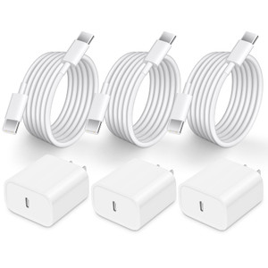 GOSLA iPhone 15 Fast Charger, 3-Pack 20W USB C Charger iPad Pro Charger Block with 6FT Type C to Type C Charging Cord for iPhone 15/15 Pro Max/15 Pro