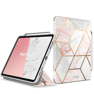 i-Blason for iPad Pro 11 Inch Case 2025/2024 with Pencil Holder, [Slim Trifold Stand] [Auto Sleep/Wake], Soft TPU Protective iPad Pro 11'' Cover for