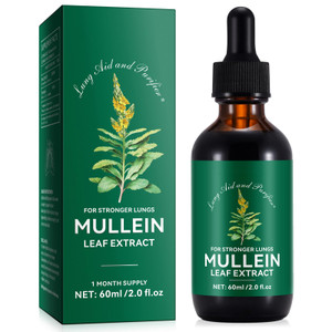 QJCWXIAOX Mullein Drops for Lungs, Mullein Leaf Extract with Chlorophyll,Mullein Leaf Extract for Lung Cleanse and Respiratory Support