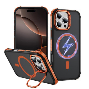 ADDIT Compatible with iPhone 16 Pro Max Case Compatible with MagSafe Military-Grade Translucent Matte Back Built-in Camera Stash Stand Case for iPhon