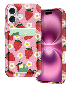 Petocase for iPhone 16 Wallet Case Card Holder Slot Slim Fit Flexible TPU Gel Rubber Soft Skin Silicone Protective Phone Case Cover for Apple iPhone