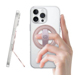 EWA MagOne 3rd Gen [Compatible with MagSafe] Phone Grip Stand with Finger Strap, Removable Magnetic Ring Holder Kickstand Loop for iPhone 17,16,15,14