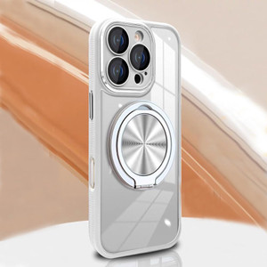 QSIETSPY Magnetic Case for iPhone 16 Pro Max with 360°Rotating Hidden Metal Kickstand Compatible with MagSafe Full Camera Protection Shockproof Phone