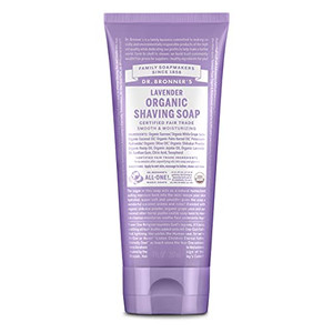Dr. Bronner's Organic Shaving Soap (Lavender, 7 Ounce) Moisturizing Shave Soap for Men & Women Certified Organic Sugar & Shikakai For Face, Under