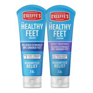 O'Keeffe's for Healthy Feet Foot Cream; 3.0 Ounce Tube and O'Keeffe's for Healthy Feet Night Treatment Foot Cream; 3.0 Ounce Tube; Relieves Extremely