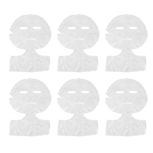 50 Pcs Disposable White Silk & Neck Mask Paper Wrapped Moisturizing Patch, Pre-Cut Mask Sheets, Light Silk Material, Spa Skin Care