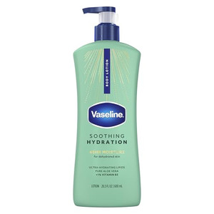 Vaseline Intensive Care Body Lotion Soothing Hydration for Dry Skin with Ultra-Hydrating Lipids + 1% Aloe Vera Extract to Refresh Dehydrated Skin 20.