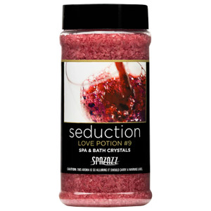 Spazazz Couples Romance Gift Set- Hot Tub Aromatherapy Spa Crystals with Minerals, 17-Ounce, Love Potion No.9 Seduction | Bath Salts Scents & Fragran