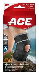 ACE Brand Adjustable Compression Knee Support, Moderate Support for Weak, Sore or Injured Joints, One Size Fits Most