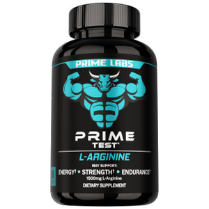 Prime Labs L Arginine 1500mg - Nitric Oxide Supplement - Blood Flow, Energy, Strength, Endurance - 60 Count