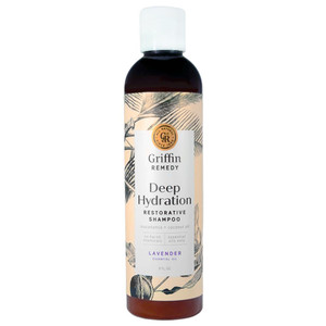 Griffin Remedy Restorative Shampoo for Dry or Damaged Hair with Shea Butter and Macadamia Nut Oil, All Natural, Sulfate Free, Paraben Free, 8 fl oz