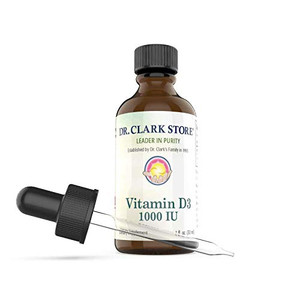 Dr. Clark Liquid Vitamin D Supplement  1000 IU, 1 Fl Oz, Supports Immune System & Bone Health