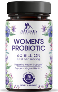 Probiotics for Women's Digestive Health - 60 Billion CFU - 16 Unique Strains, Cranberry & D-Mannose Prebiotic for Vaginal PH Balance, Urinary UT Heal