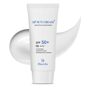 DIACUBE AP Fruity Waterproof Daily Sunscreen 2.03 Fl Oz SPF 50+ PA+++ | Strong UV Protection | Slightly Tone Up | Silky Semi-Matte Finish | Sweat-Res