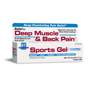 Nature's Way Boericke & Tafel Sports Gel, Relief for Deep Muscle, Joint, Tendon, & Back Pain and Inflammation, Homeopathic, 2.5 oz