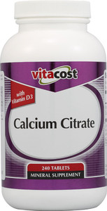 Vitacost Calcium Citrate with Vitamin D3-1000 mg per Serving - 240 Tablets