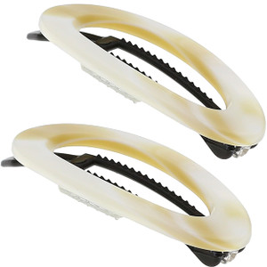 Camila Paris CP1994/2 French Hair Barrette Clip for Women, Handmade, Side Slide-in Metal-Free Closure Strong Hold Grip Hair Clips for Girls, No Slip