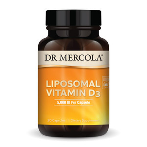 Dr. Mercola Liposomal Vitamin D3 - Supports Heart, Bone & Immune Health - 10,000 IU Per Serving - Non-GMO, Soy Free & Gluten Free - 30 Capsules (30 S