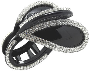 Meilliwish Diamond Butterfly Hair Clip Claw (D14)(Black)